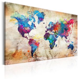 Afbeelding op kurk – World Map: Urban Style