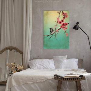 Schilderij – Cherry Flowers (1 Part) Vertical